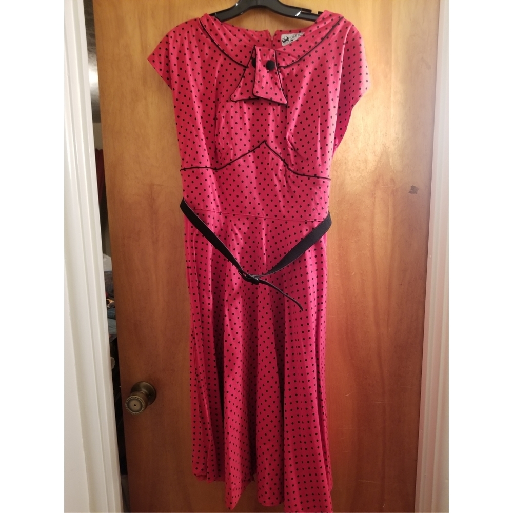 Hell Bunny Red and Black Polka Dot Cap Sleeve Nore